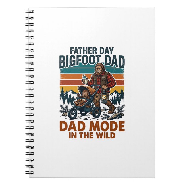 Fars dag Bigfoot Pappa Tröja Camping Legend Far Anteckningsbok (Framsidan)