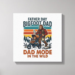 Fars Dag Bigfoot Pappa Tröja Camping Legend Far Canvastryck