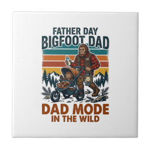 Fars Dag Bigfoot Pappa Tröja Camping Legend Far Kakelplatta