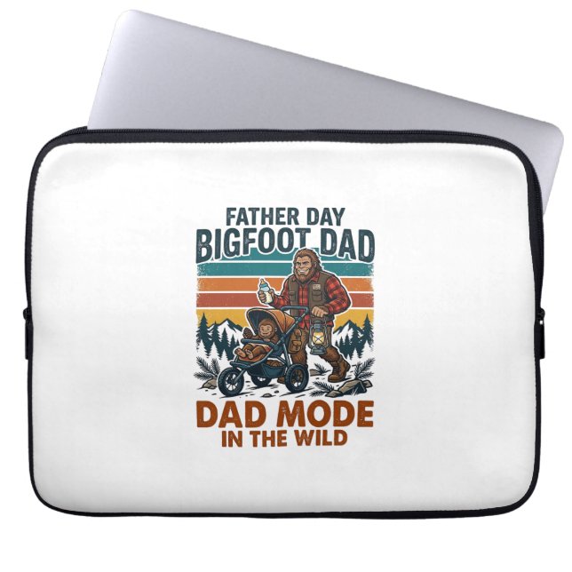 Fars Dag Bigfoot Pappa Tröja Camping Legend Far Laptop Fodral (Framsidan)