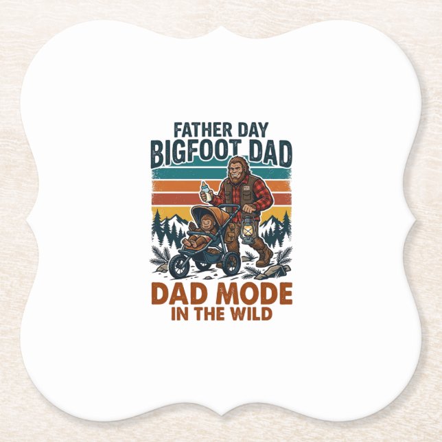 Fars dag Bigfoot Pappa Tröja Camping Legend Far Underlägg Papper (Framsida)