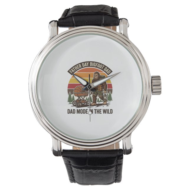 Fars dag Bigfoot Pappa Tröja Camping Legend Pappa Armbandsur (Framsida)