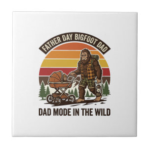 Fars Dag Bigfoot Pappa Tröja Camping Legend Pappa Kakelplatta