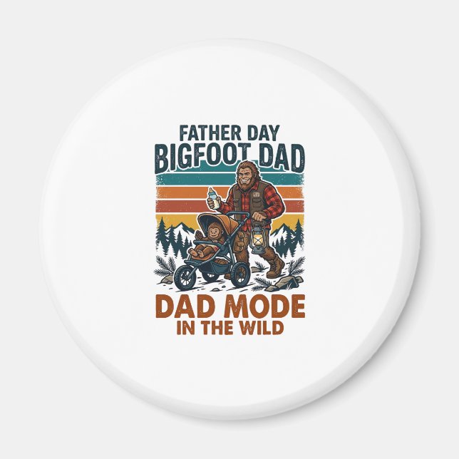 Fars Dag Bigfoot Pappa Tröja Camping Legend Pappa Magnet (Framsidan)