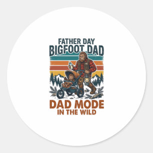 Fars Dag Bigfoot Pappa Tröja Camping Legend Pappa Runt Klistermärke