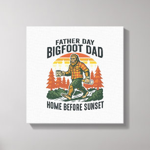 Fars Dag Bigfoot Pappa Tröja Mannen Myten Den Canvastryck