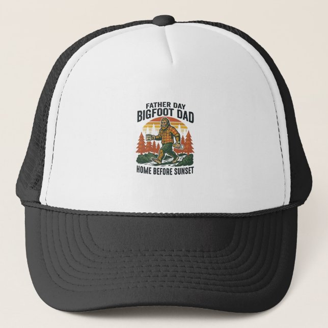 Fars Dag Bigfoot Pappa Tröja Mannen Myten Keps (Framsida)