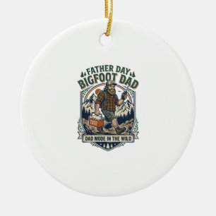 Fars Dag Bigfoot Pappa Tröja Mytisk Familj Man R Julgransprydnad Keramik
