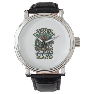 Fars dag Bigfoot Pappa Tröja Stark Tyst Pålitlig Armbandsur