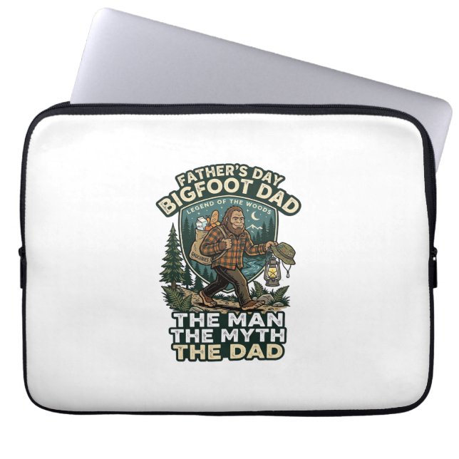 Fars Dag Bigfoot Pappa Tröja Stark Tyst Pålitlig Laptop Fodral (Framsidan)