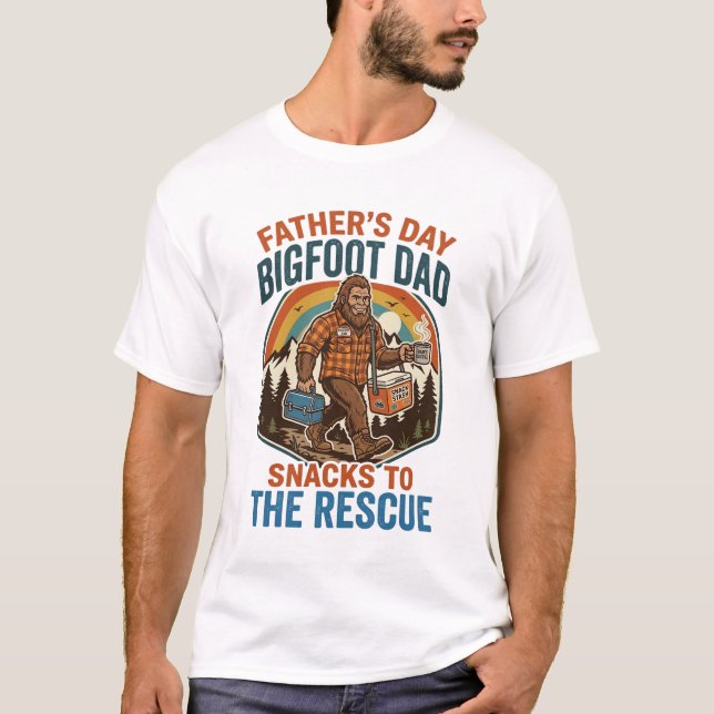 Fars Dag Bigfoot Pappa Tröja Uppfostra Barn Som En (Framsida)
