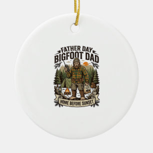 Fars dag Bigfoot Pappa Tröja Woodland Papa Retro G Julgransprydnad Keramik