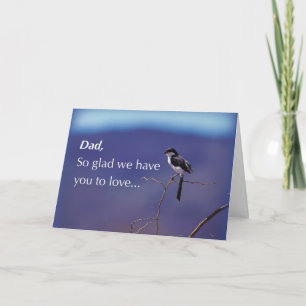 Fars dag Bird i Träd Kort