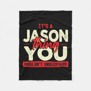Fars dag Birthday Namn Jason Fleecefilt