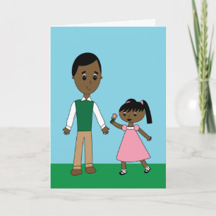 Fars dag Black Pappa från Dotter Personlig Kort