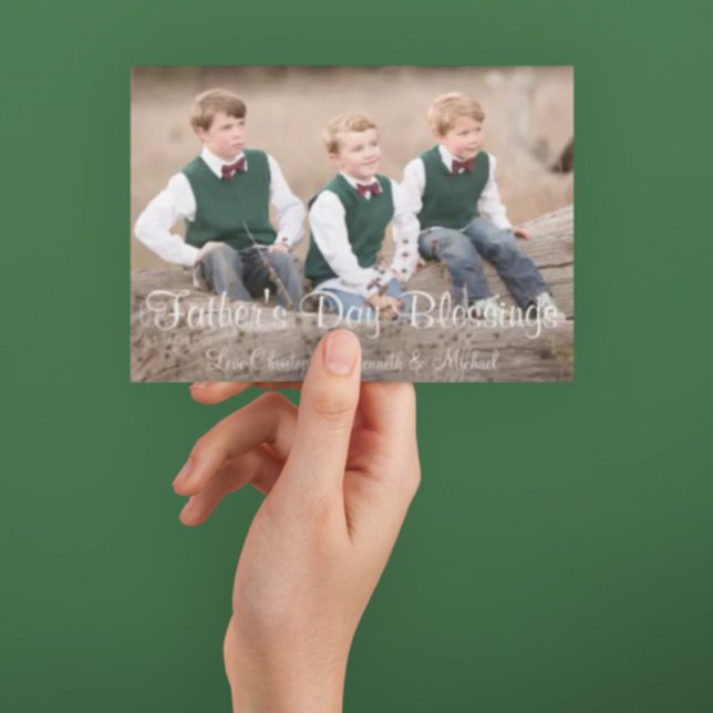 Fars dag Blessings Helgdag Card Julkort (Skapare uppladdad)
