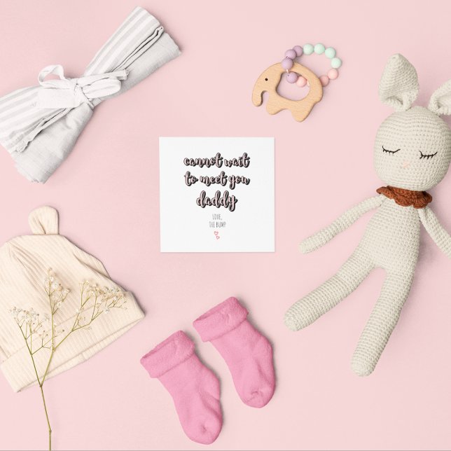 Fars dag Blivande Pappa Snart Pappa Rosa Kort (Skapare uppladdad)