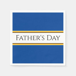 FARS DAG Blue Orange White Tävla Rand Pappersservett