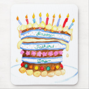 Fars dag Cake Mousepad Musmatta