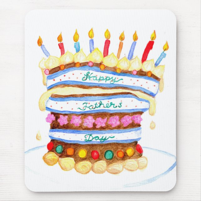 Fars dag Cake Mousepad Musmatta (Framsidan)