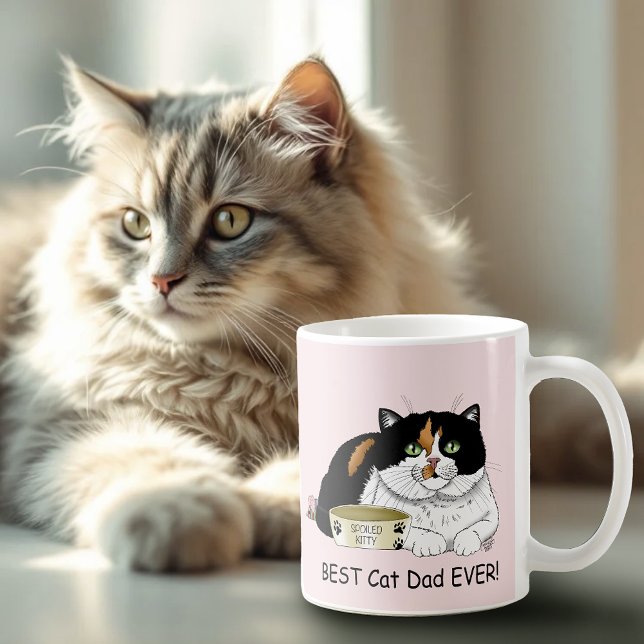Fars dag Calico cat Kaffemugg (Skapare uppladdad)