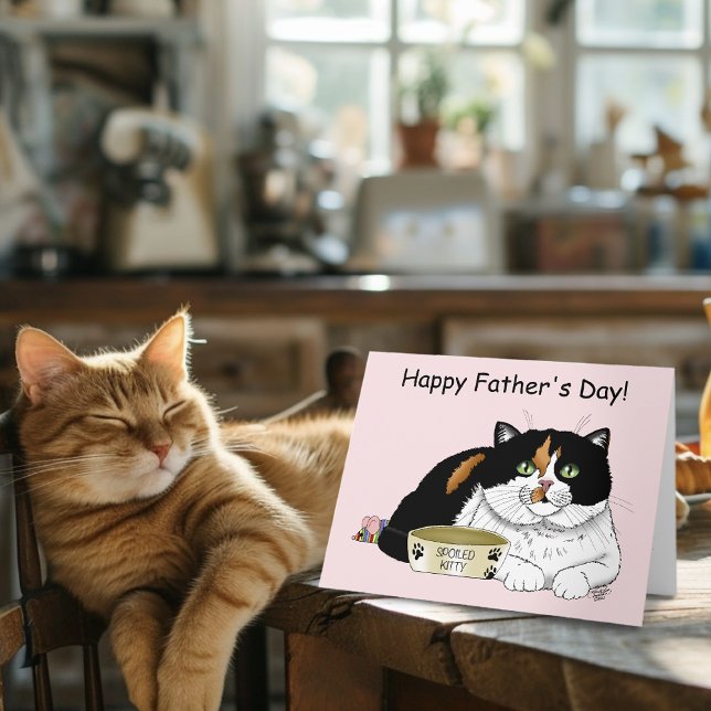 Fars dag Calico Cat Kort (Skapare uppladdad)
