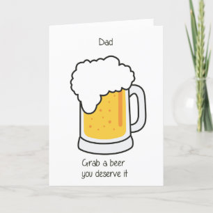 fars dag Card Beer Kort
