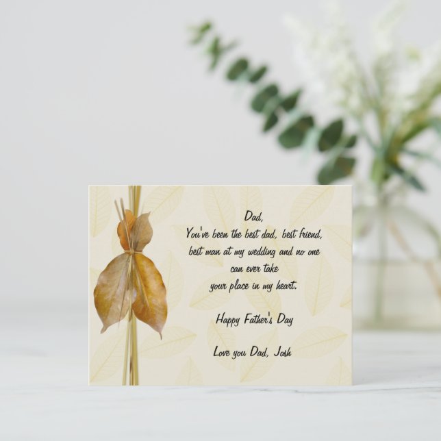 Fars dag Card - hedra honom! Vykort (Stående Fram)