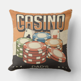 Fars dag Casino Poker Chip Kudde