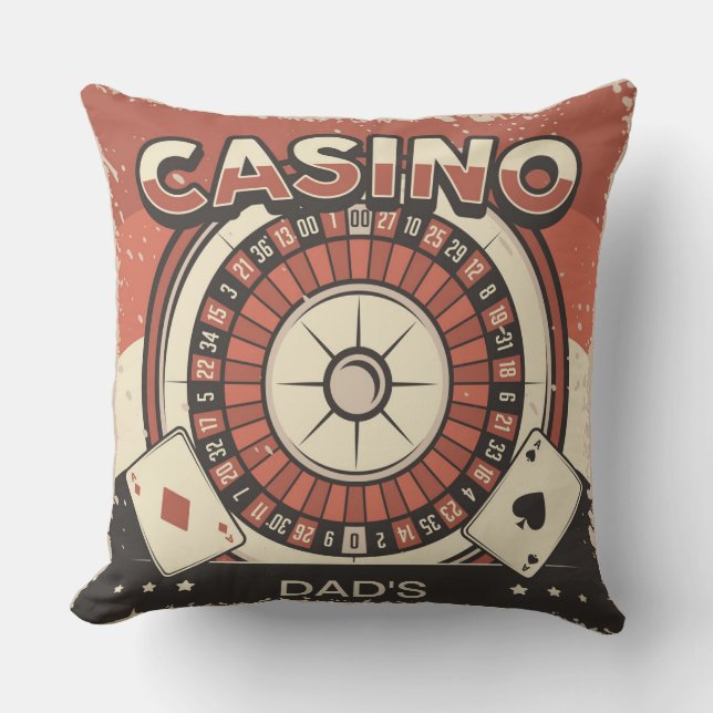 Fars dag Casino Roulette Wheel Kudde (Framsida)