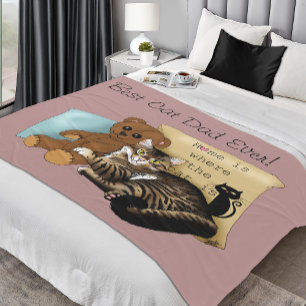 Fars dag Cat Fleecefilt
