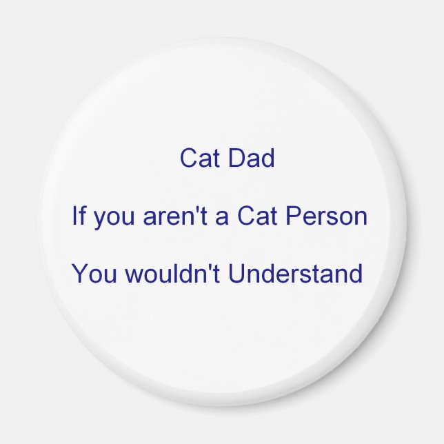 Fars dag Cat Pappa Magnet (Framsidan)