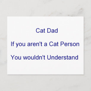 Fars dag Cat Pappa Vykort