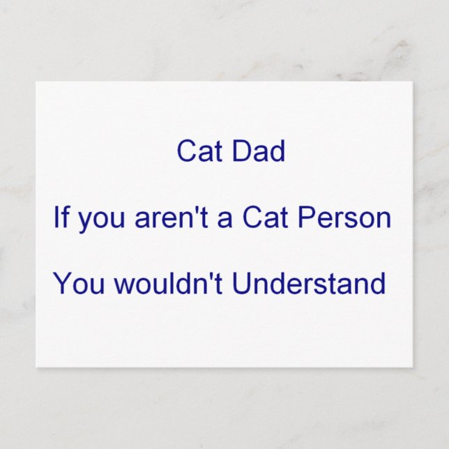 Fars dag Cat Pappa Vykort (Framsida)