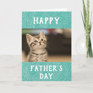 Fars dag Cat Pappa World's Best Aldrig Pet Photo Kort