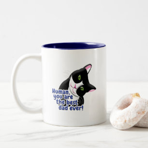 Fars dag Cat Två-Tonad Mugg