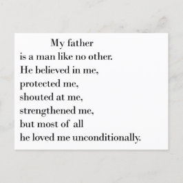 Fars dag citerar från dotter vykort