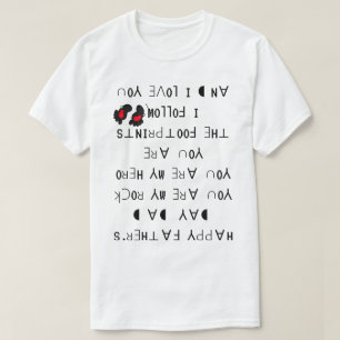 "Fars dag citerar med lustig text upp och ned" T Shirt