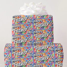 Fars dag Colorful Heart Toss Roligt Gift Presentpapper