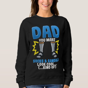 Fars Dag Coola Strumpor Sandaler Grafisk Plus Sto T Shirt