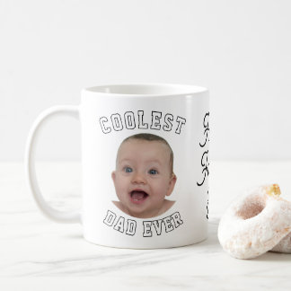 Fars dag Coolaste pappa någonsin Baby ansikte Foto Kaffemugg