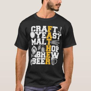 Fars dag Craft Yost Malt Skutt Brew Beer Beer Beer T Shirt