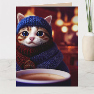 FARS DAG CUTE COFFEE CAT-GREETKORT KORT