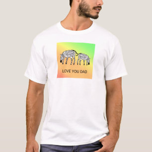 Fars dag, Cute Lycklig Kenyan Zebrors Watch T Shirt