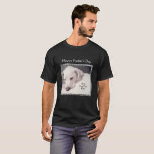 Fars dag Cute White Puppy Hund Snowy Winter T Shirt