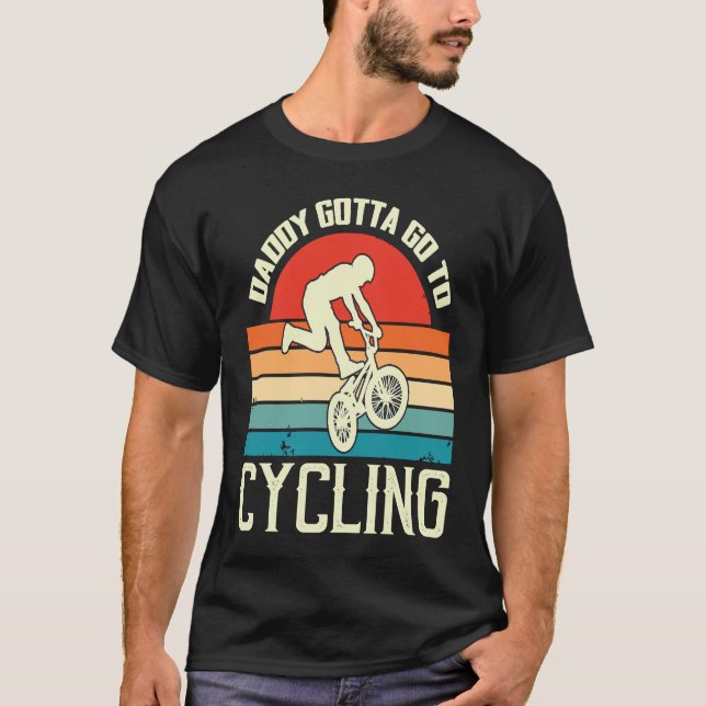 Fars dag  Cykling och cykling pappa T Shirt (Framsida)