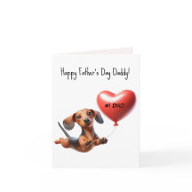 Fars dag Dachshund-kort
