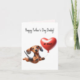 Fars dag Dachshund-kort Kort