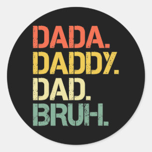 Fars dag Dada pappa Pappa Bruh Lycklig Far Runt Klistermärke