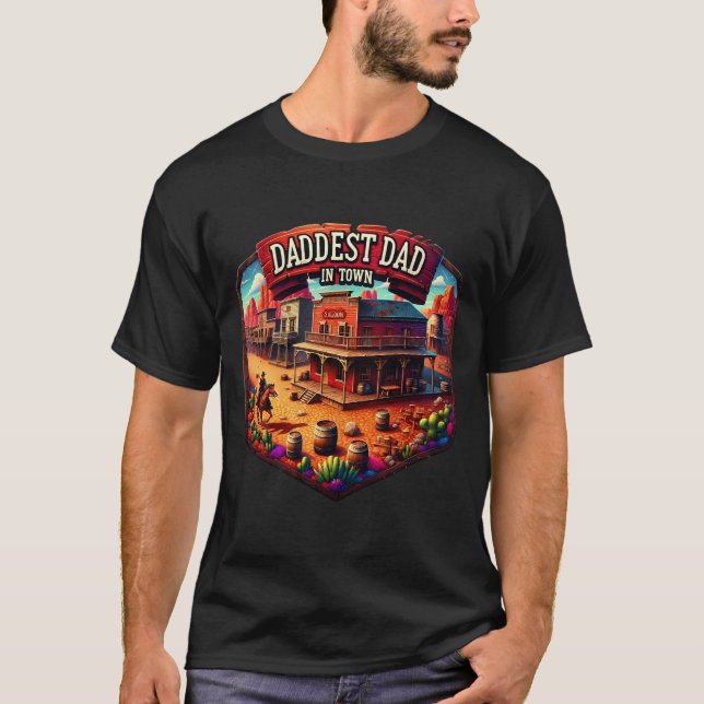 Fars dag Daddest Pappa i Town T Shirt (Framsida)